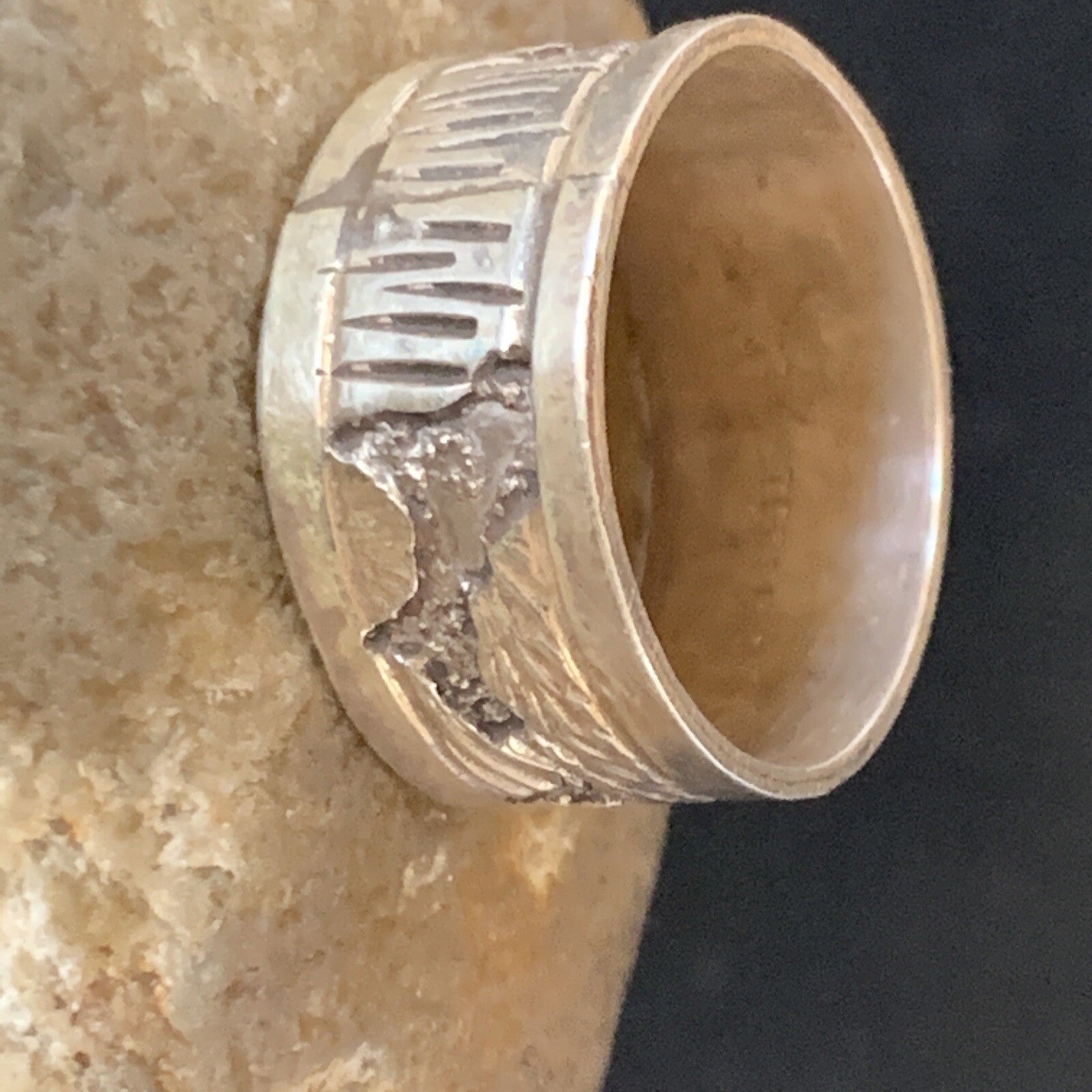 Native American Navajo Sterling Silver Pueblo Ring Size 10 11977N