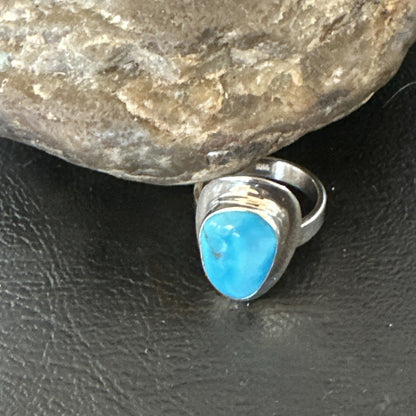 WoMens Sterling Silver Robin Egg Blue Kingman Turquoise Ring Size 6 17732