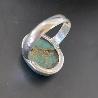 Native American Navajo Sterling Silver Blue Turquoise Ring Size 7 11415