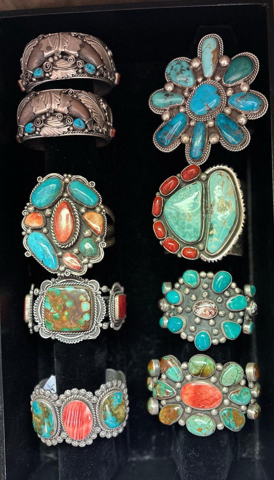 A Lot Sterling Silver NAVAJO Zuni Native American Southwestern Bracelets Jewelry