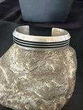 Men's Women's Navajo Cuff Bracelet 7" | Sterling Silver | Authentic Native American Handmade | 19696