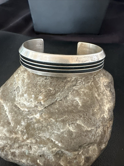 Mens Womens Navajo Sterling Silver Cuff Bracelet 7” 19696