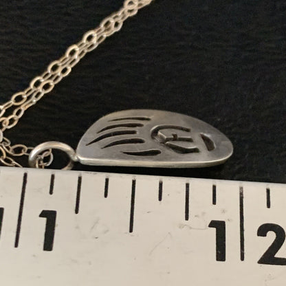 BearPaw Pendant Navajo Sterling Silver Chain Necklace 16" 13691