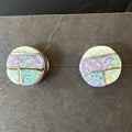 Multicolor Opal Navajo Handmade Inlay Post Earrings | Sterling Silver | Authentic Native American Handmade | 18719