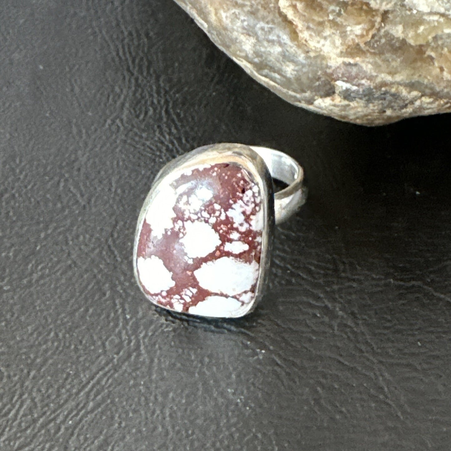 Mens Womens Wild Horse Turquoise Navajo Sterling Silver Ring Sz 8 17342