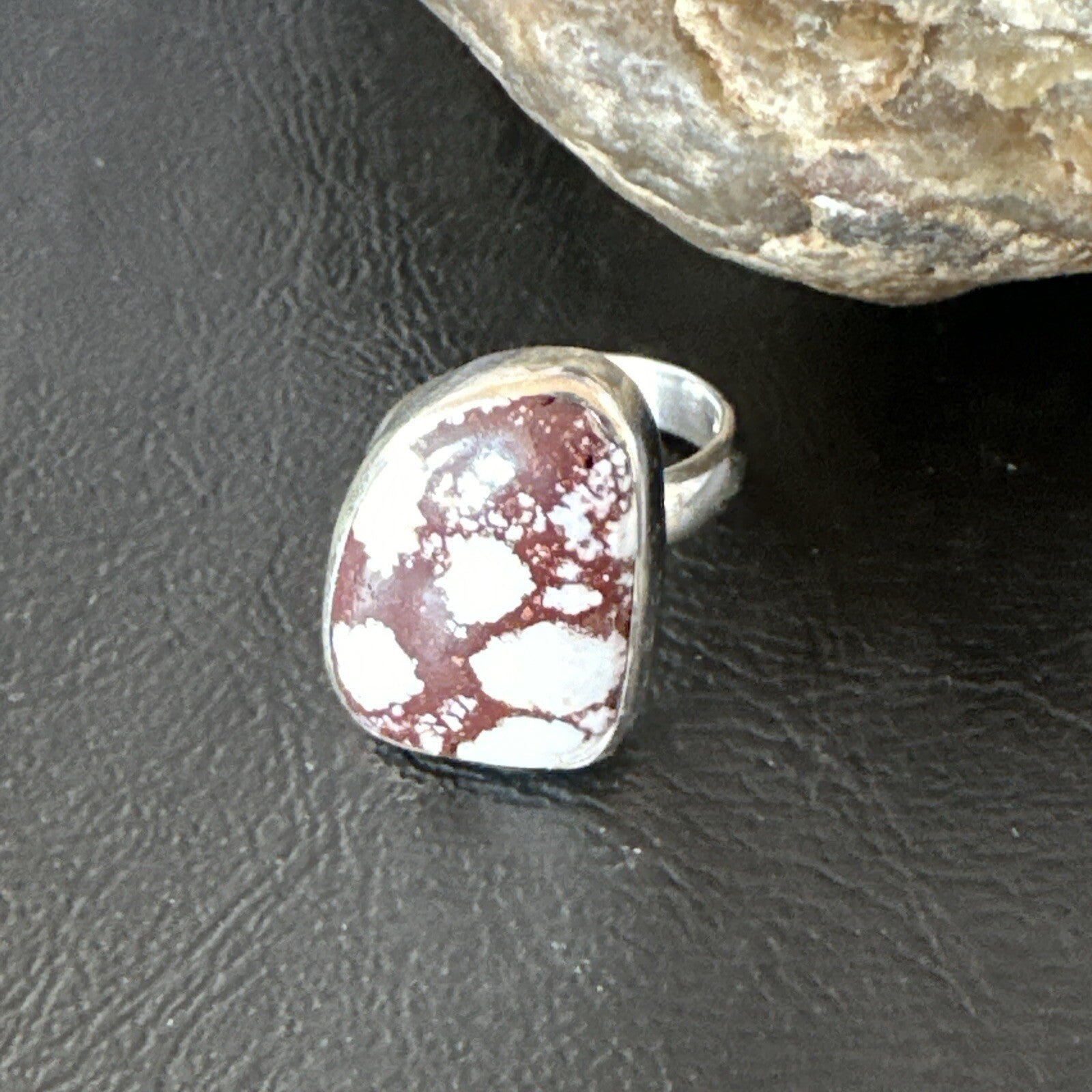 Mens Womens Wild Horse Turquoise Navajo Sterling Silver Ring Sz 8 17342
