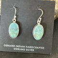 Gorgeous Blue Denim Lapis Dangle Earrings 1" | Sterling Silver | Authentic Native American Handmade | 15809