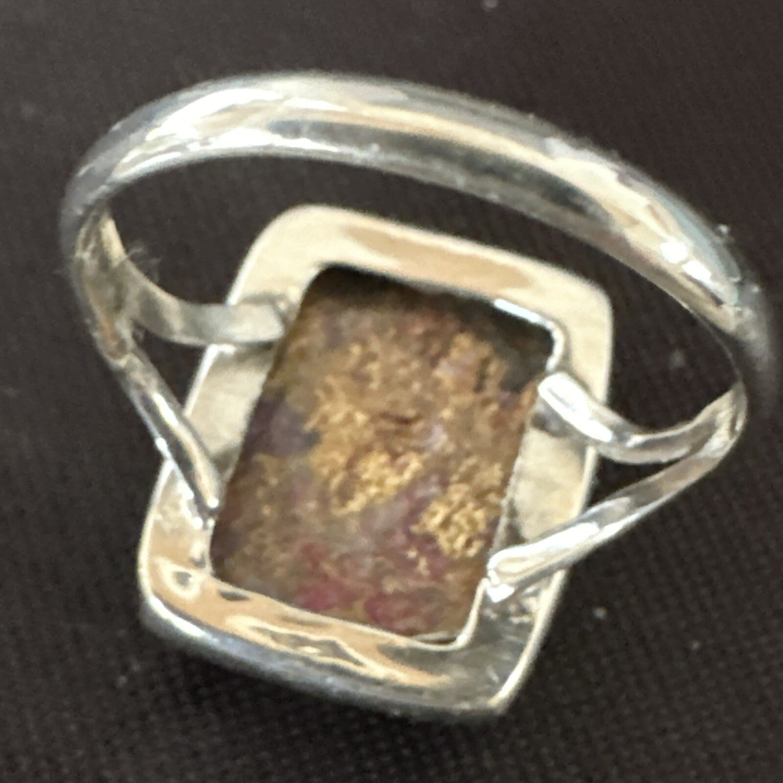 Blue Turquoise Spiny Oyster Southwestern Sterling Silver Ring Size 8 18442