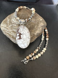 Men's Women's Wild Horse Turquoise Pendant Navajo Necklace | Sterling Silver | Authentic Native American Handmade | 19539