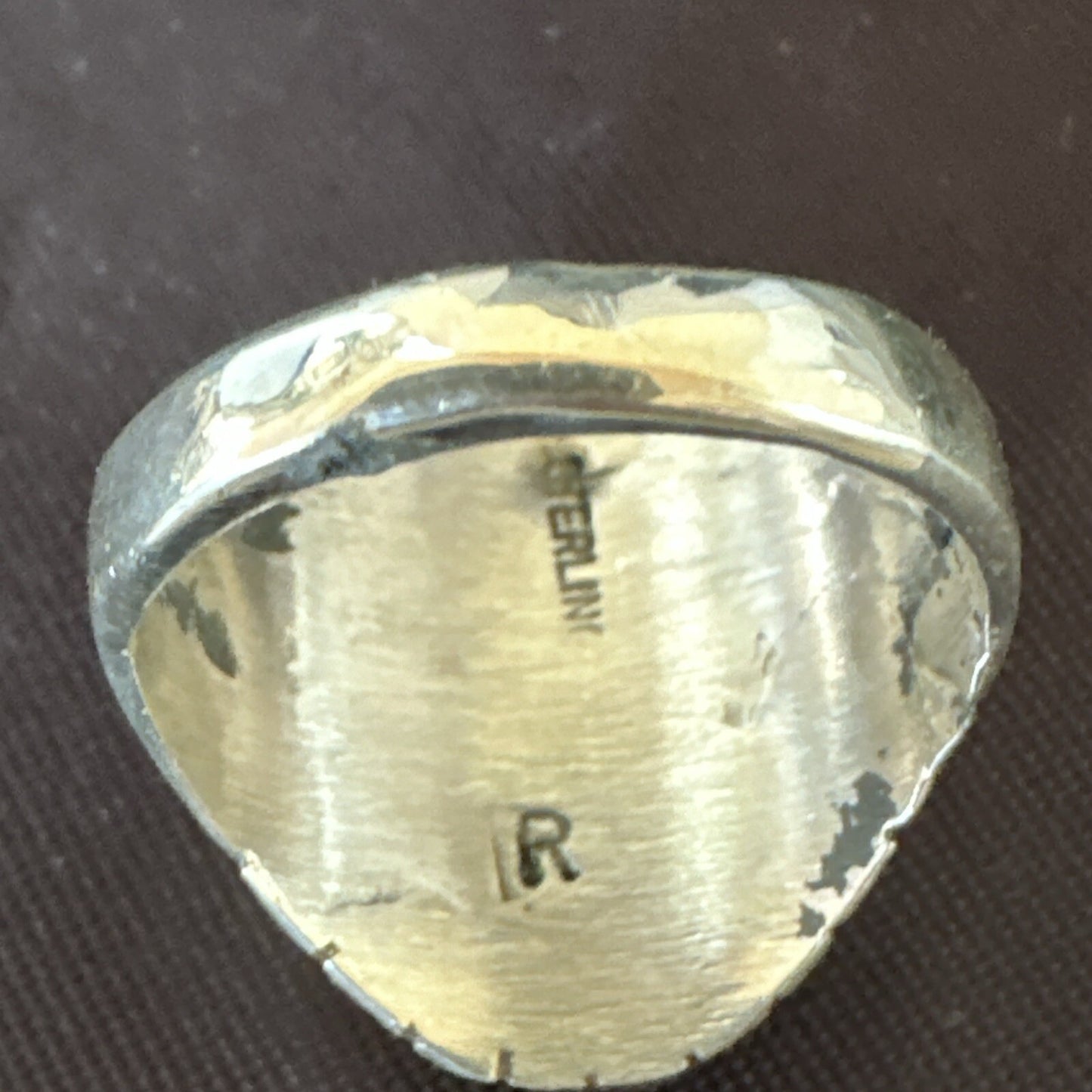 Mens Wild Horse Turquoise Southwestern Sterling Silver Ring Size 9 17792