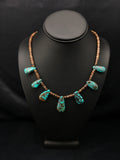 Spiderweb Turquoise Bone Santo Domingo Necklace | Sterling Silver | Authentic Native American Handmade | 4286
