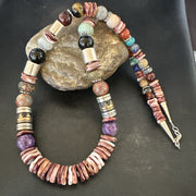 AUTHENTIC ORIGINAL R TOMMY SINGER Necklace Spiny Gold 27" | Sterling Silver | Authentic Native American Handmade | 17763
