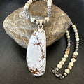 Men's Women's Wild Horse Turquoise Pendant Navajo Necklace | Sterling Silver | Authentic Native American Handmade | 19572