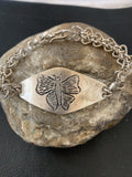 Butterfly Navajo Old Pawn Link Bracelet | Sterling Silver | Authentic Native American Handmade | 01467