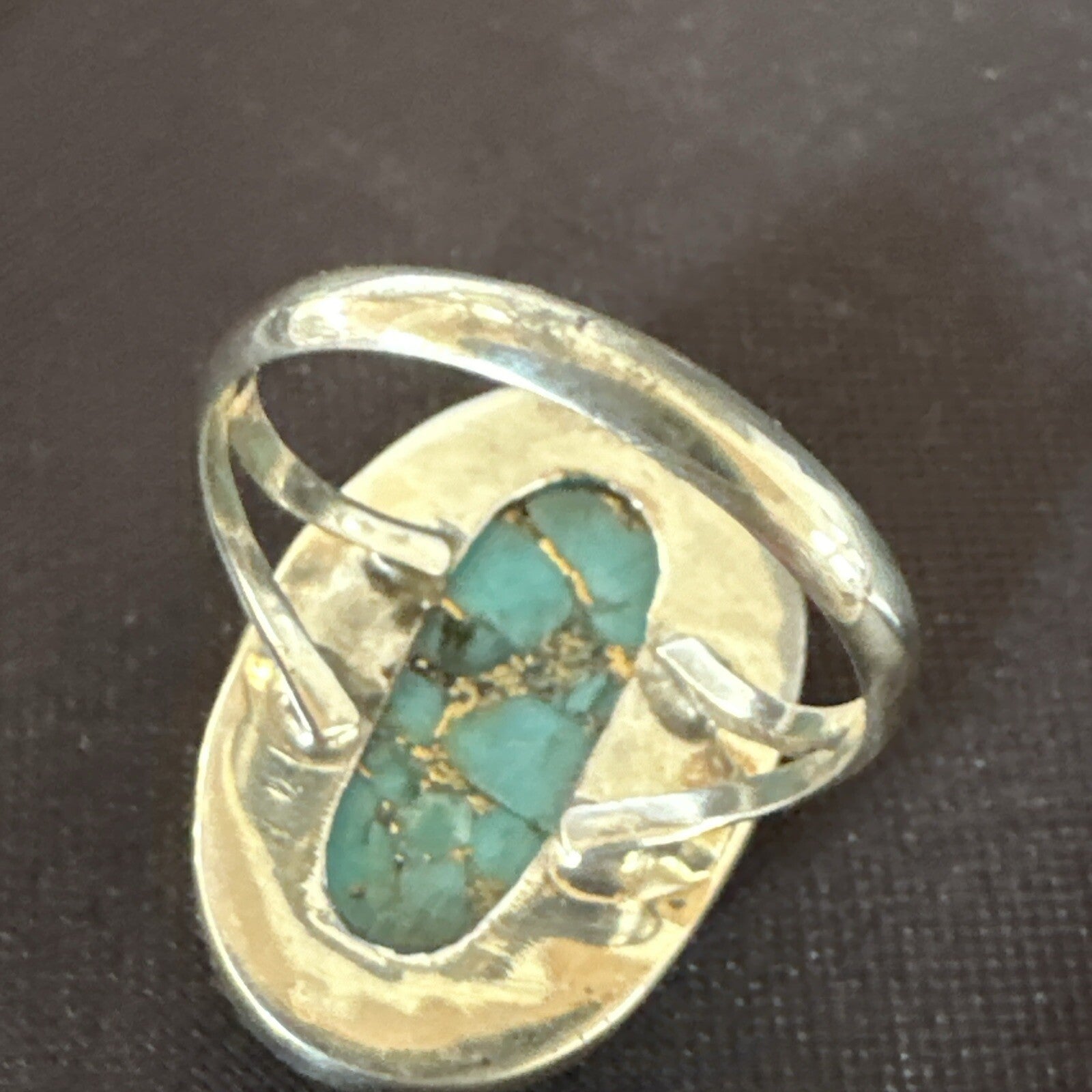 Mohave Native Navajo Sterling Silver Blue Turquoise Ring Sz 7 18242