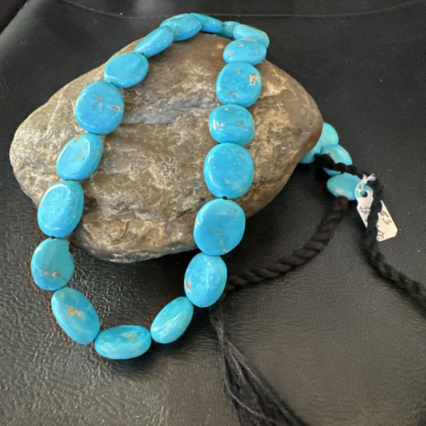 Collectors Authentic Blue Sleeping Beauty Turquoise Beads 18" | Authentic Native American Handmade | 18589
