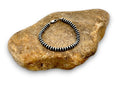 Navajo Rondelles Saucer Flat Bead Bracelet 5mm 6" | Sterling Silver | Authentic Native American Handmade | 97506