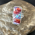 Blue Turquoise Spiny Oyster Southwestern Ring Size 7 | Sterling Silver | Authentic Native American Handmade | 18491