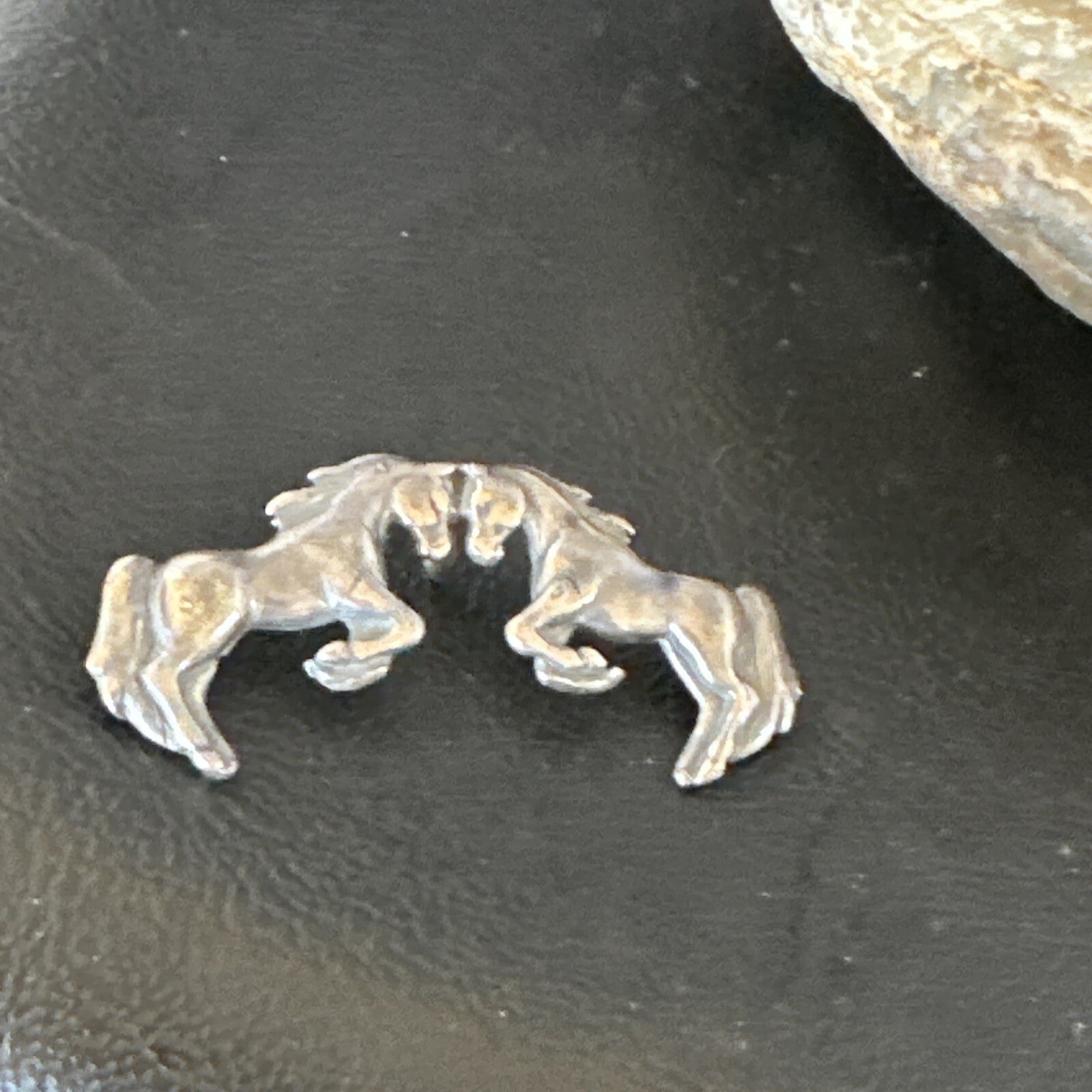 Galloping Horses Pendant Navajo Sterling Silver 2” 15453