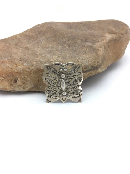 Dragonfly Sterling Silver Navajo Pin Pendant 02665