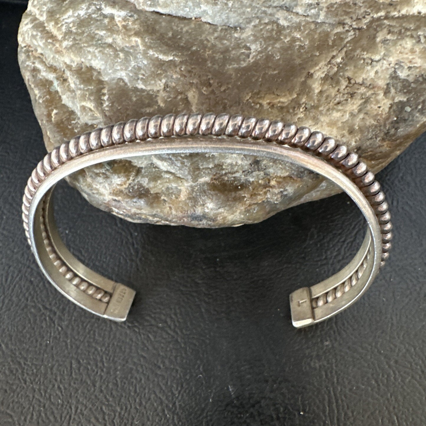 Native American Cuff Bracelet Old Pawn Navajo Sterling Silver 15072
