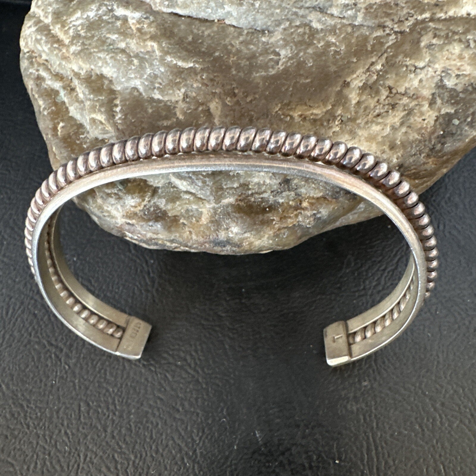 Native American Cuff Bracelet Old Pawn Navajo Sterling Silver 15072
