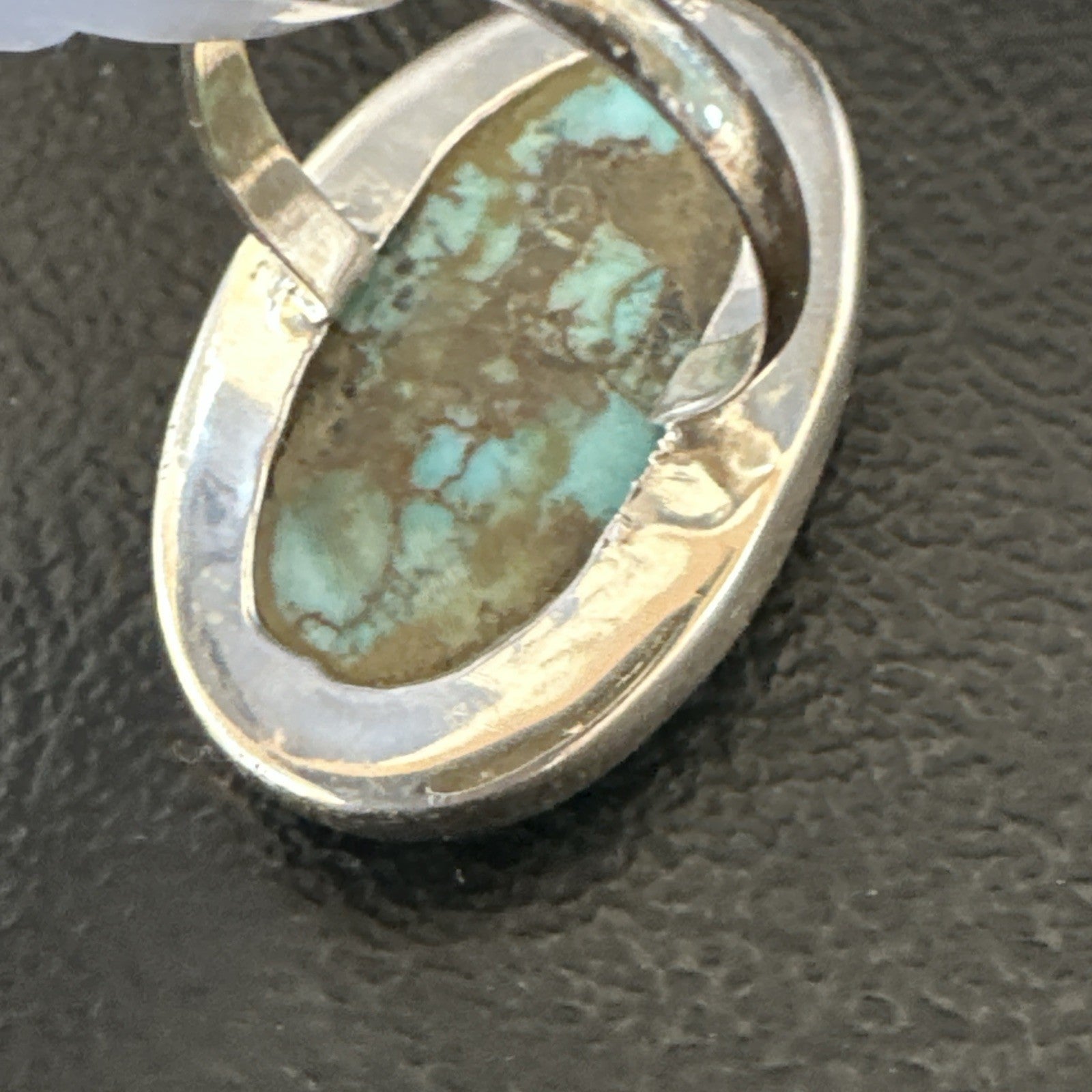 Blue Turquoise#8 Southwestern Sterling Silver Ring Size 5 19730