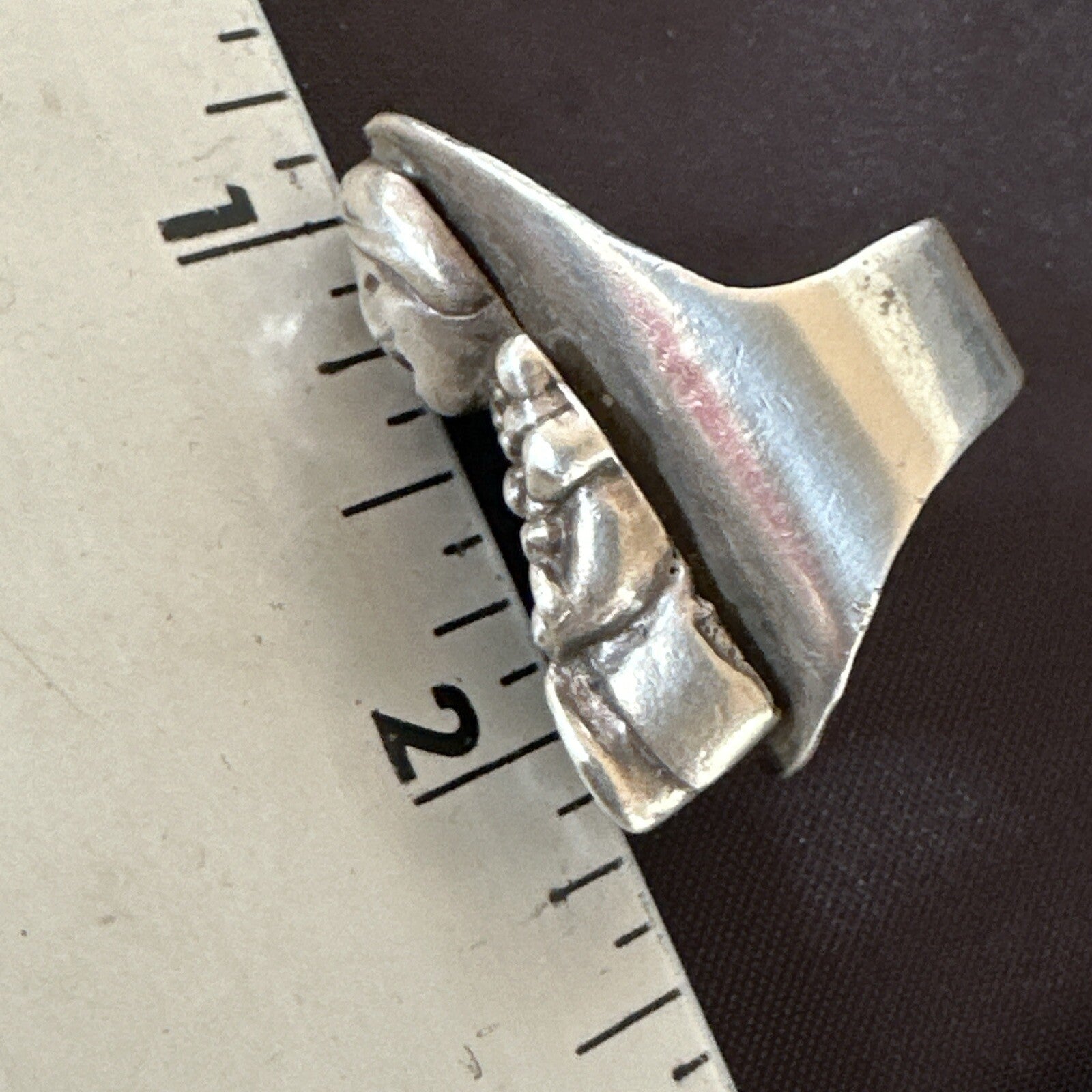 XL Mens Womens Storyteller Old Pawn Navajo Sterling Silver Ring Size 7 18116