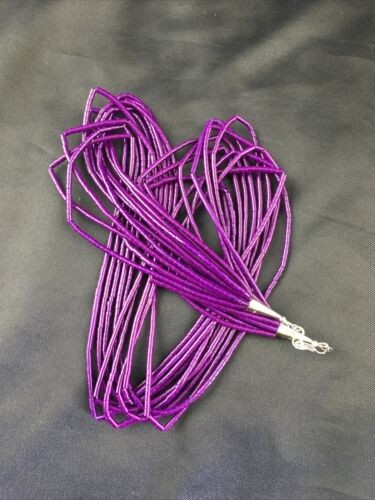 Navajo Sugilite 10 Strand Heishi Necklace | Sterling Silver Tubes 19" 10169