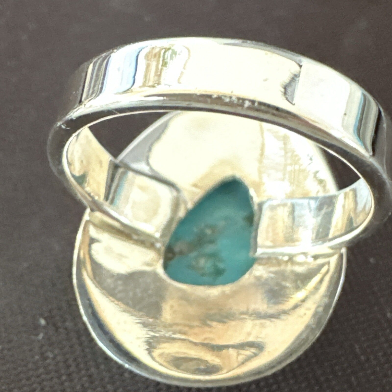 Southwestern Sterling Silver Blue Kingman Turquoise Ring Size 6 18533