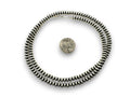 Navajo Pearls Rondelles Saucer Flat Bead Necklace 5mm 26" | Sterling Silver | Authentic Native American Handmade | 97526
