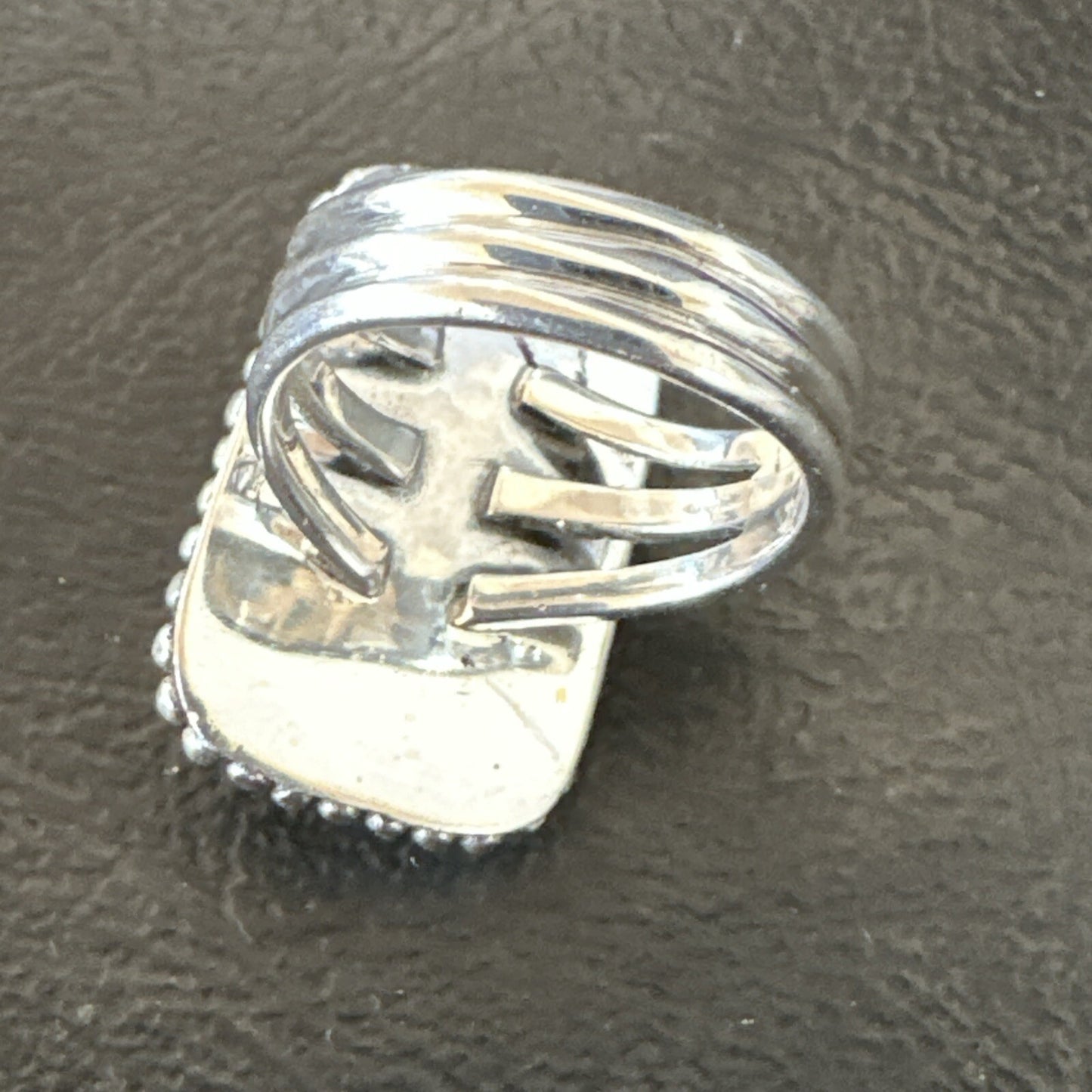 Blue Turquoise #8 Navajo Sterling Silver  Ring Size 6 18827