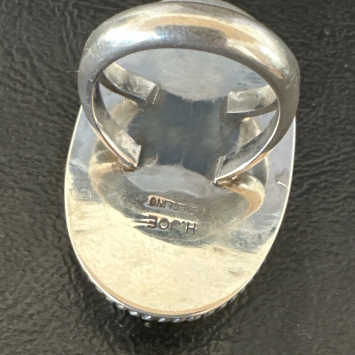 Handmade Navajo Sterling Silver  Blue Kingman Turquoise Ring Size 9.75 19623