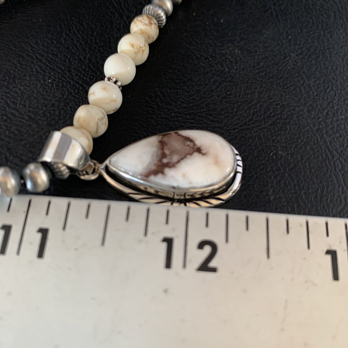 Native Navajo Pearls Purple Spiny Oyster Sterling Silver Necklace 4563