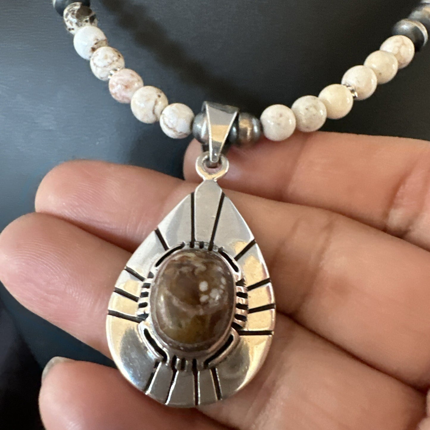 Mens Women Navajo Sterling Silver Wild Horse Necklace Pendant 23" 18270