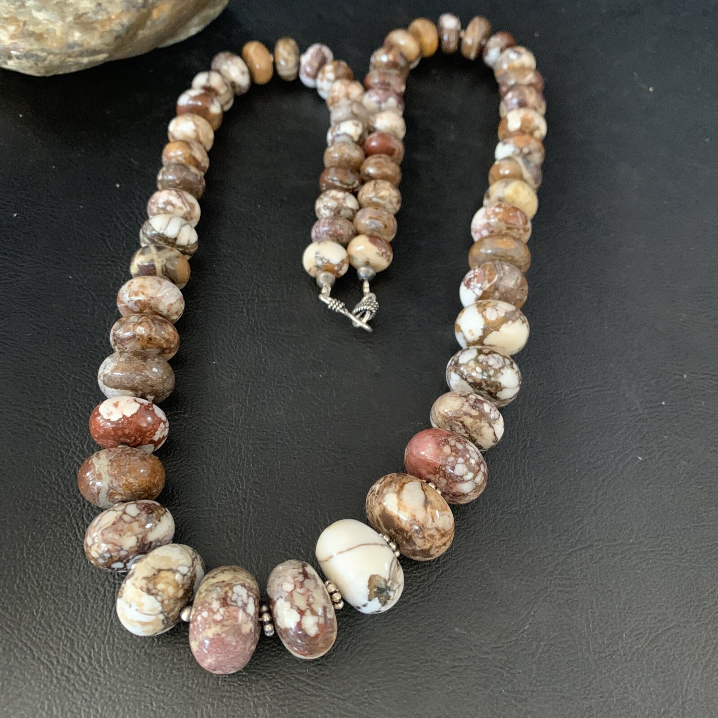27" Wild Horse Navajo Pearls Sterling Silver Crazy Turquoise Necklace 13887