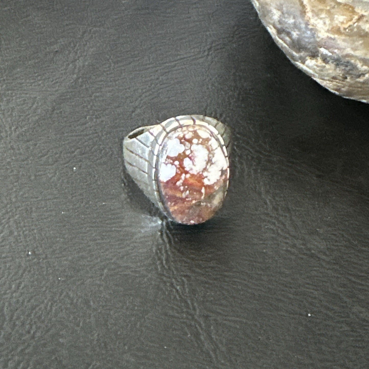 Mens Wild Horse Turquoise Southwestern Sterling Silver Ring Size 9 17792