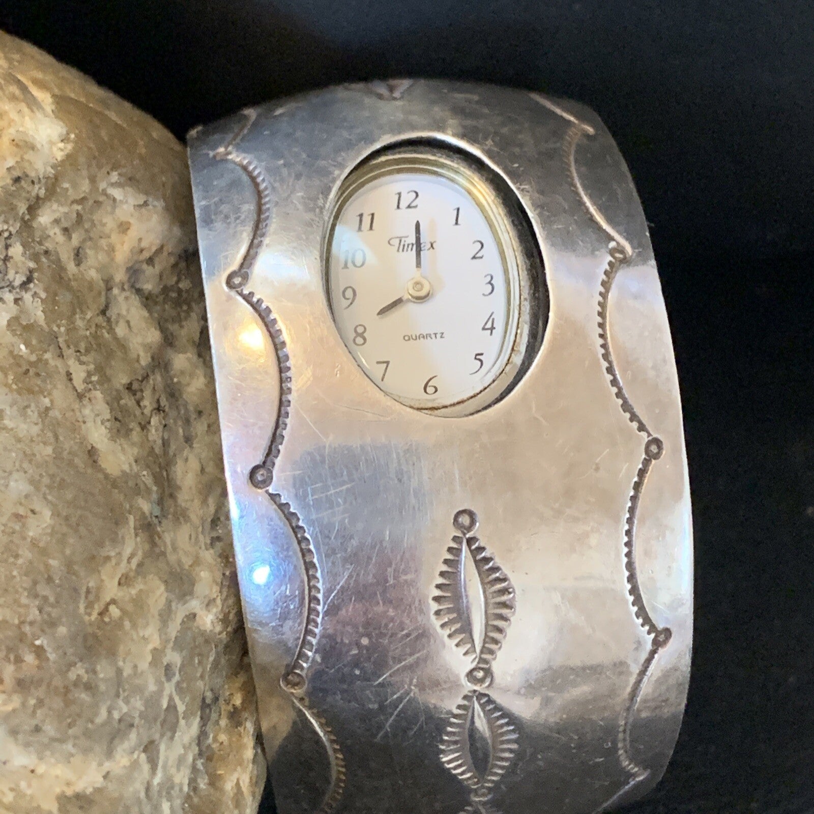 All Sterling Silver Southwestern Watch Tips Bracelet 01458