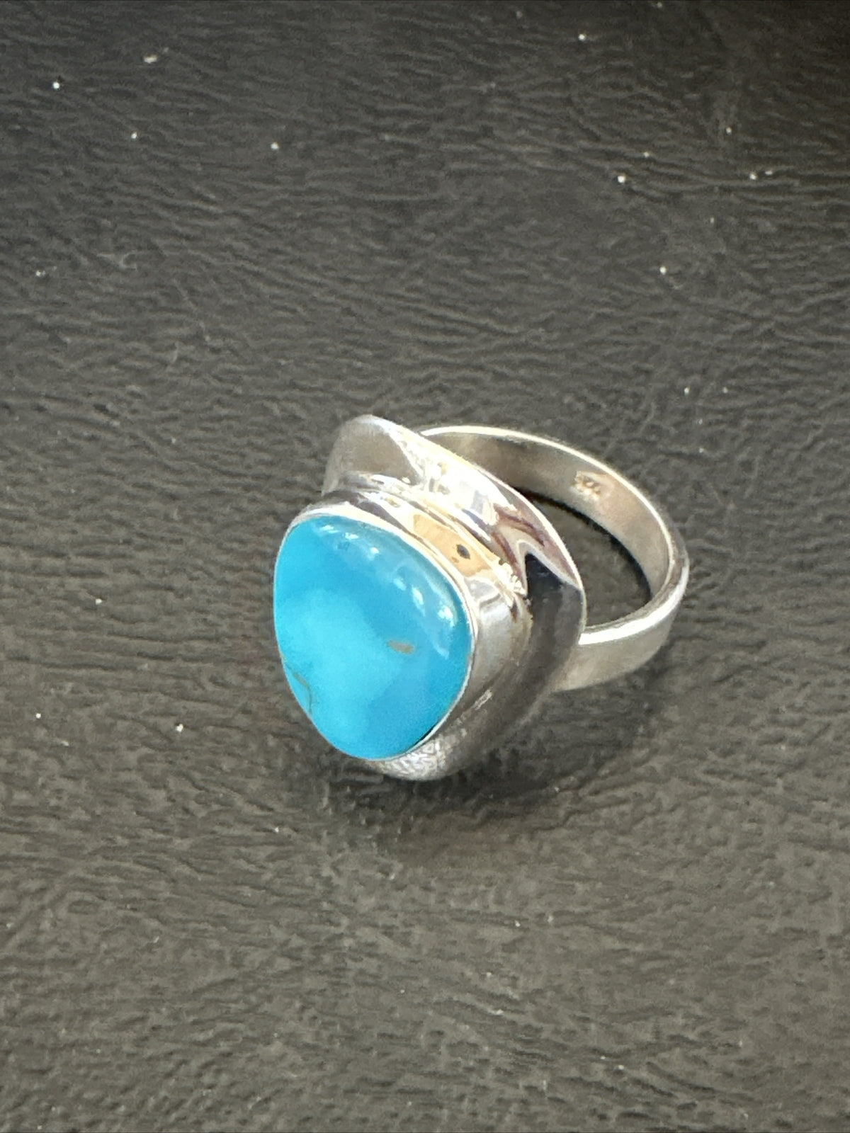 WoMens Sterling Silver Blue Kingman Turquoise Ring Size 7 17681