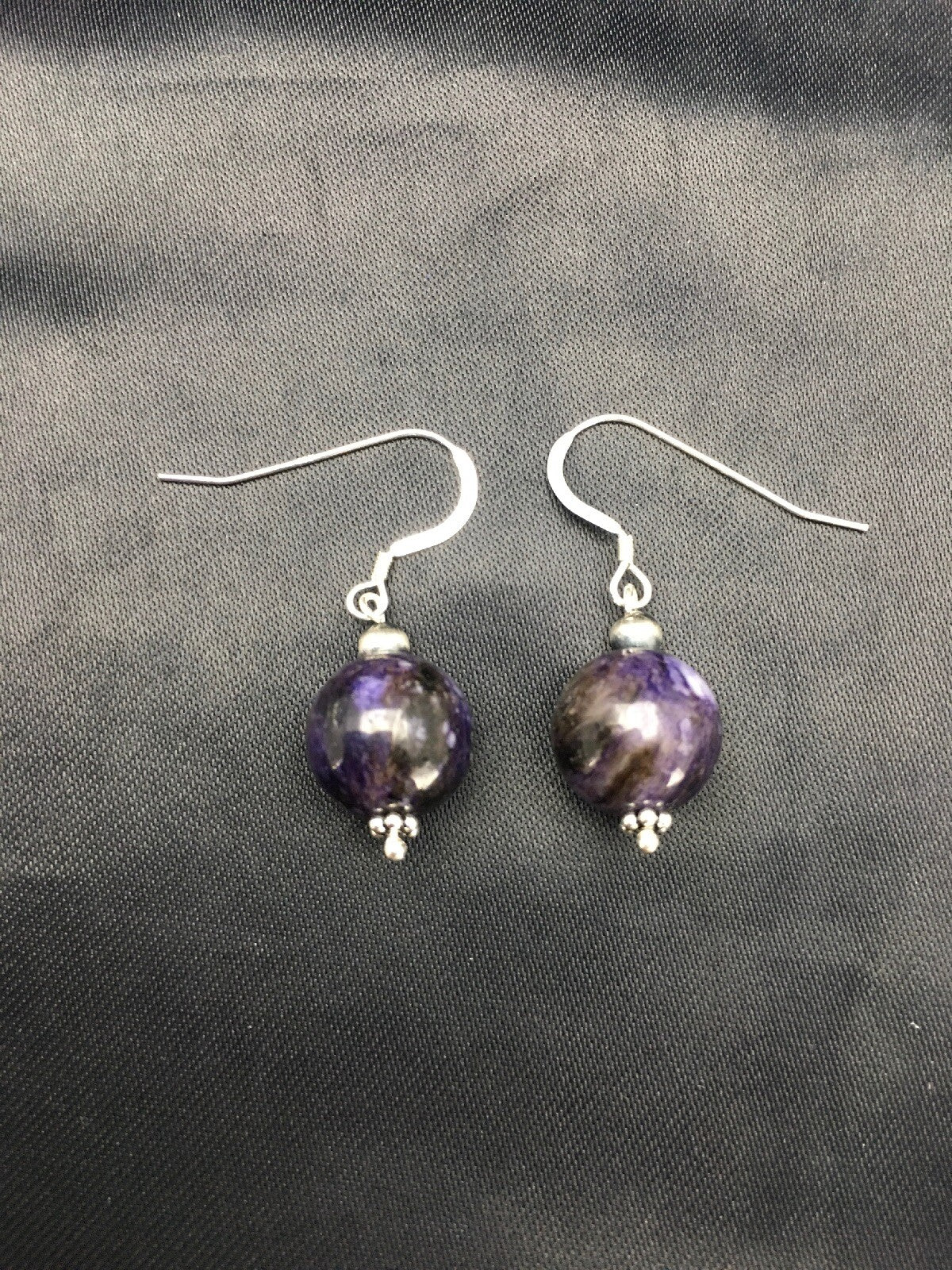 Denim Lapis Chunky Southwestern Sterling Silver Dangle Earrings 02804