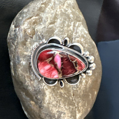 Purple Spiny Oyster Navajo Sterling Silver Native American Ring Size 6.5 19629