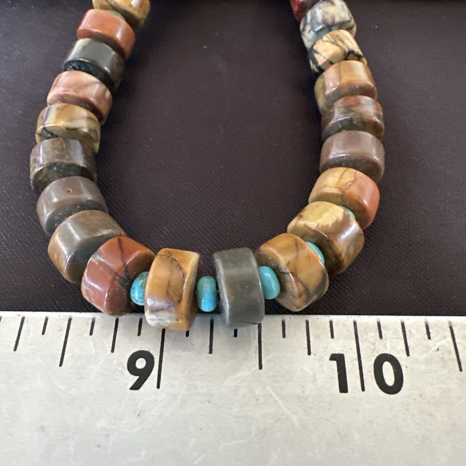 Red Creek Jasper Turquoise Pendant Navajo  Sterling Silver Necklace 17744