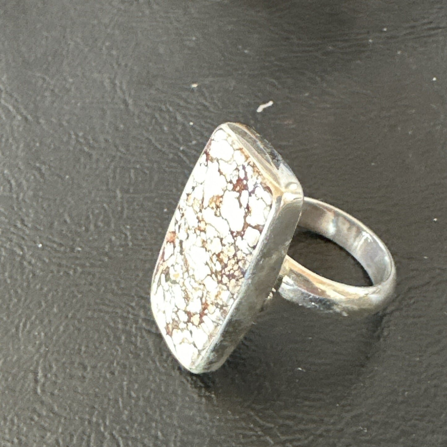 Mens Womens Wild Horse Turquoise Navajo Sterling Silver Ring Sz 8 17347