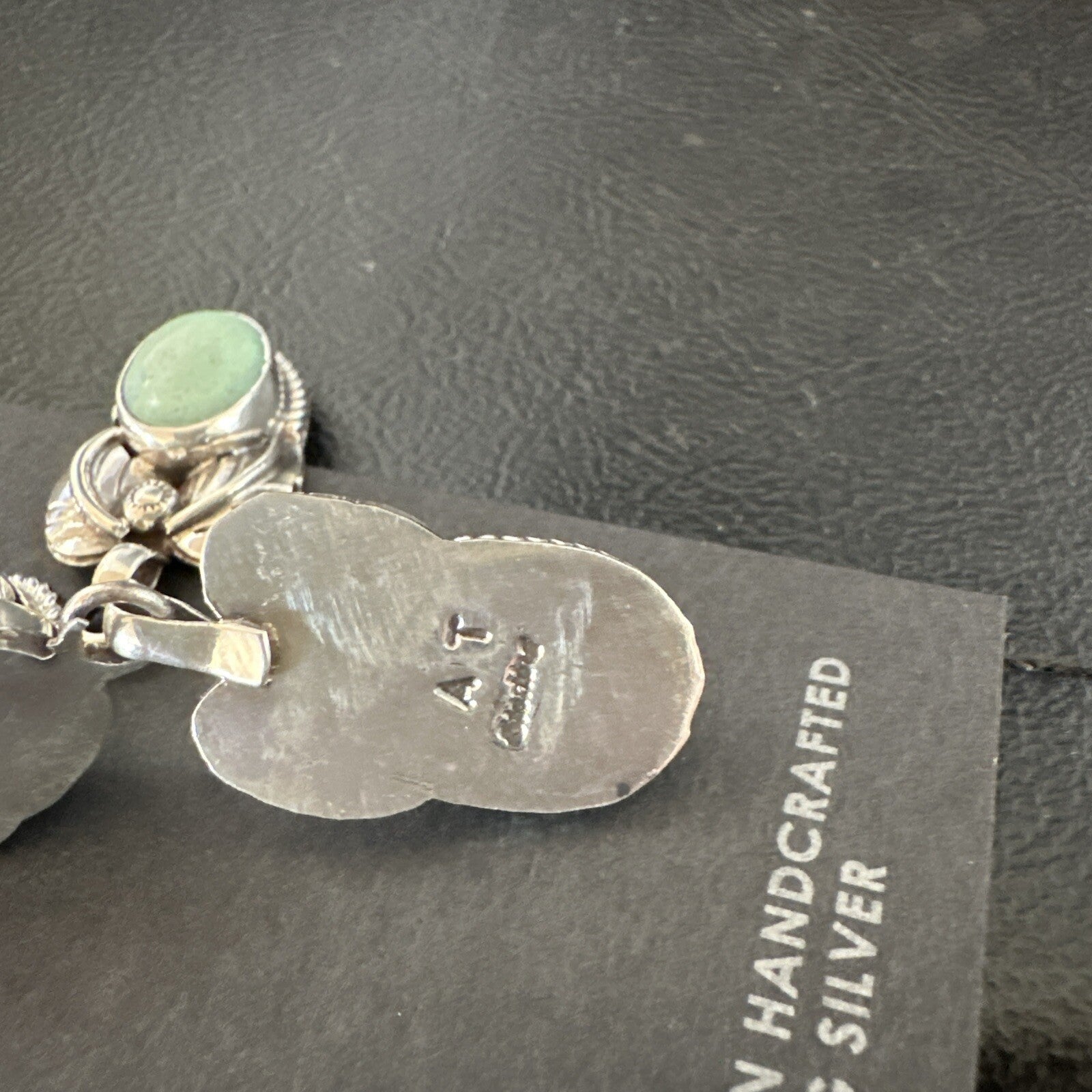 Native Navajo Blue Green Turquoise Sterling Silver Dangle Earrings 2” 17917