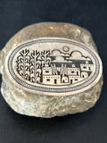 Pueblo Cutout Authentic Concho Belt Buckle | Sterling Silver | Authentic Native American Handmade | 14799