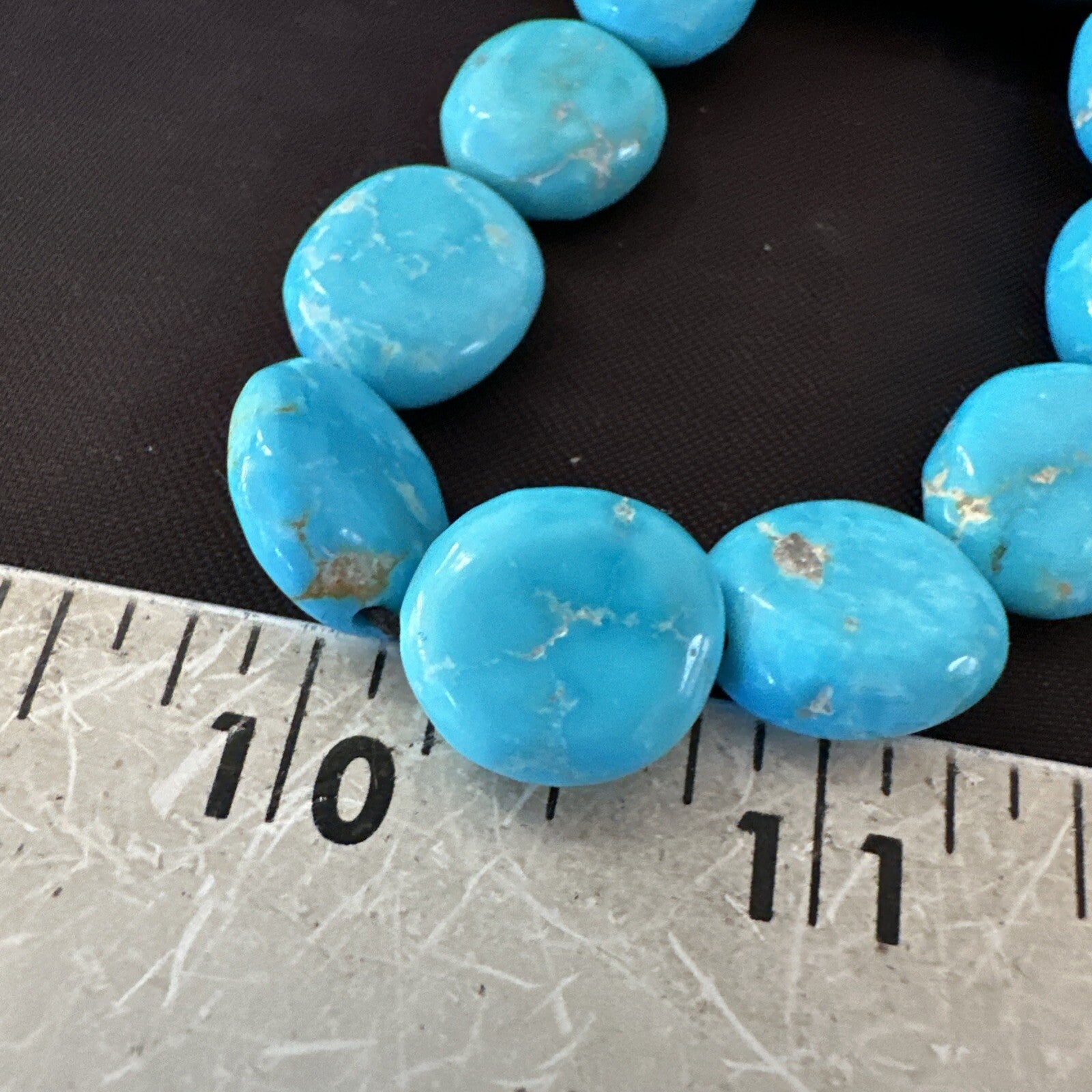 Collectors Authentic Blue Sleeping Beauty Turquoise Beads 18” 18589