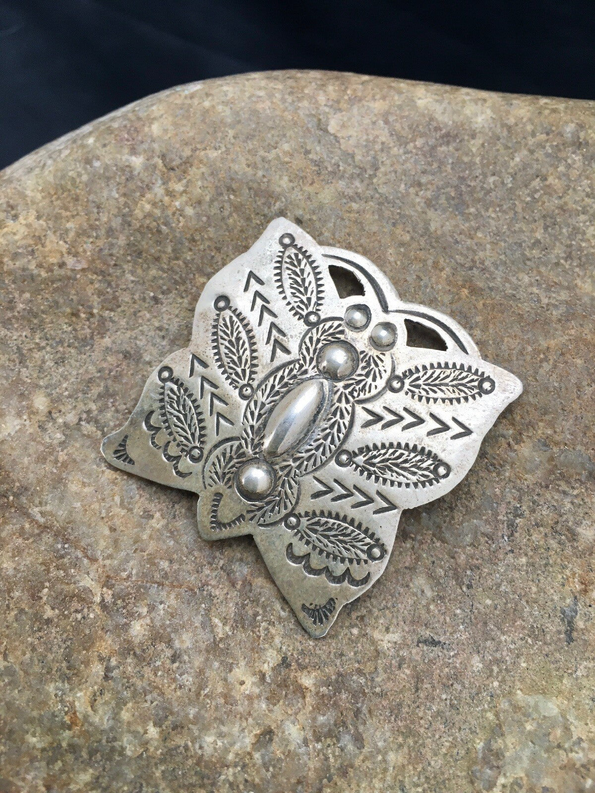 Dragonfly Sterling Silver Navajo Pin Pendant 02665