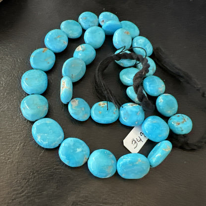 Collectors Authentic Blue Sleeping Beauty Turquoise Beads 18” 18589