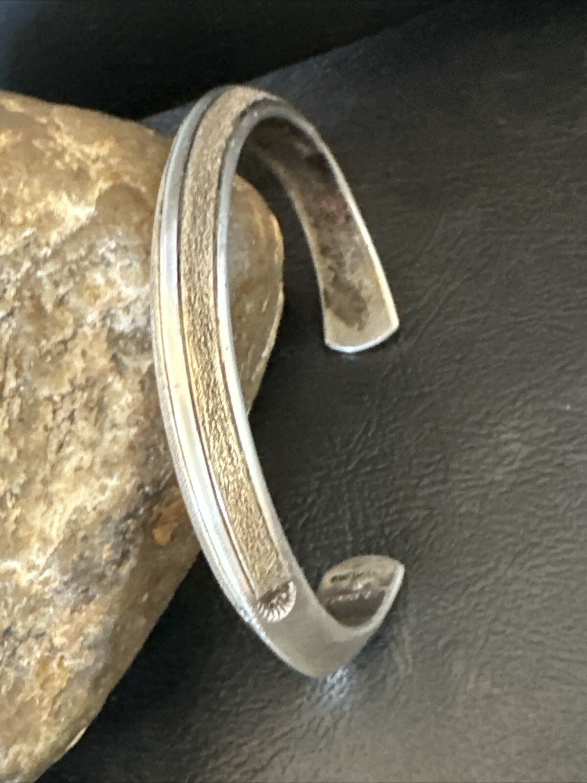 WoMens Navajo Sterling Silver 14K Gold Cuff Bracelet 18200