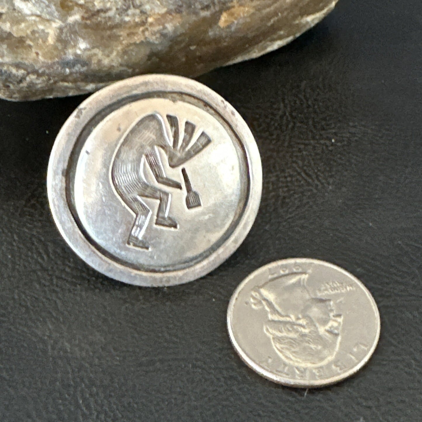 XL Womens Kokopelli Old Pawn Hopi Sterling Silver Ring Size 6.5 18115